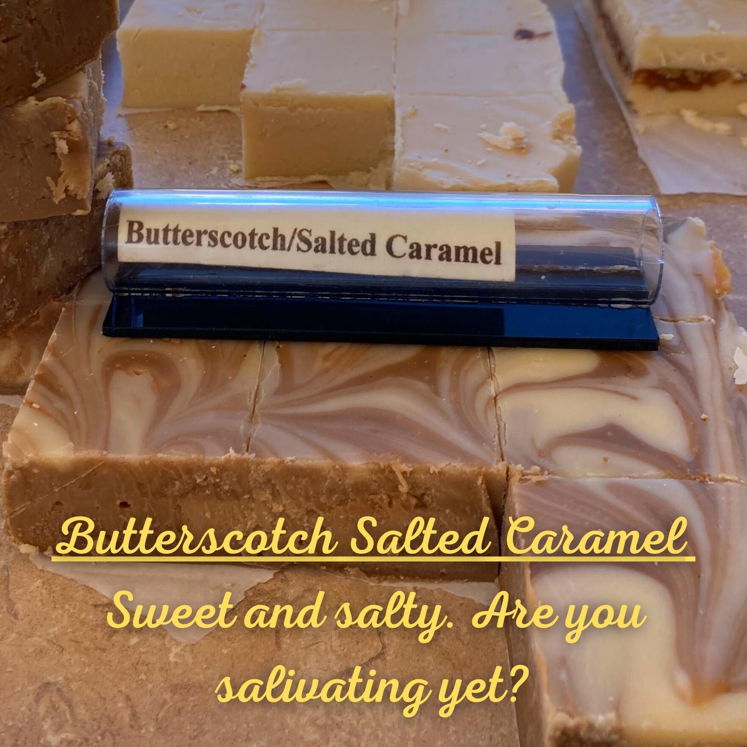 Butterscotch Salted Caramel Fudge _ Sweet and salty. Are you salivating yet