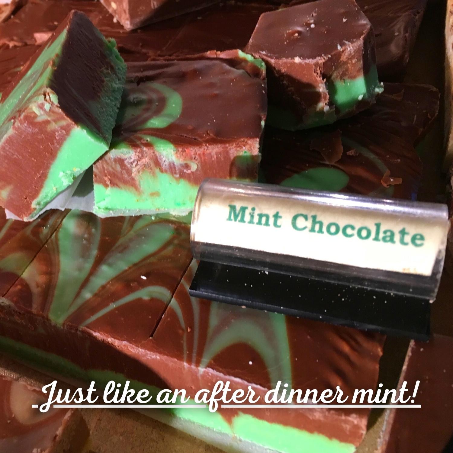 Mint Chocolate Fudge Just like an after dinner mint!