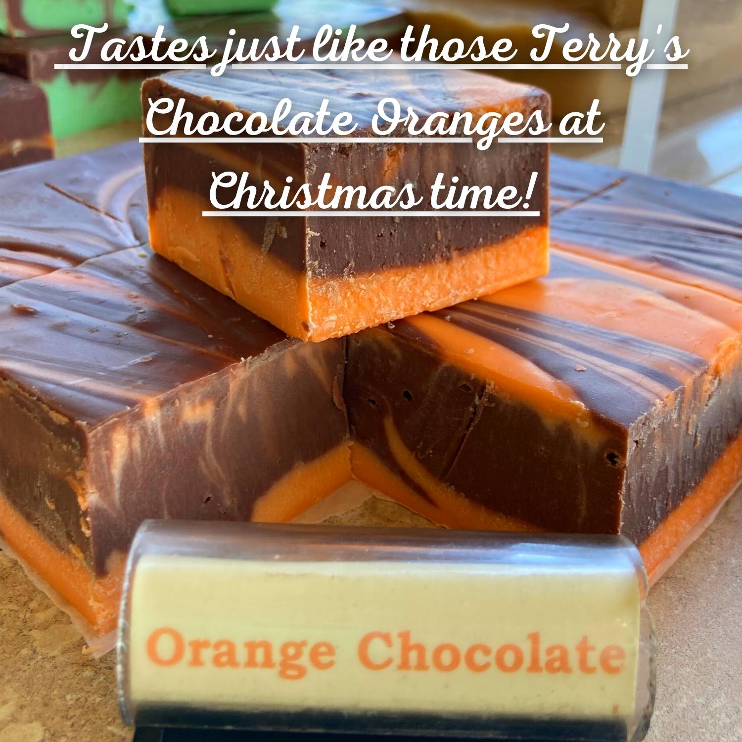 Orange Chocolate Fudge Tastes just like those Terry's Chocolate Oranges at Christmas time!