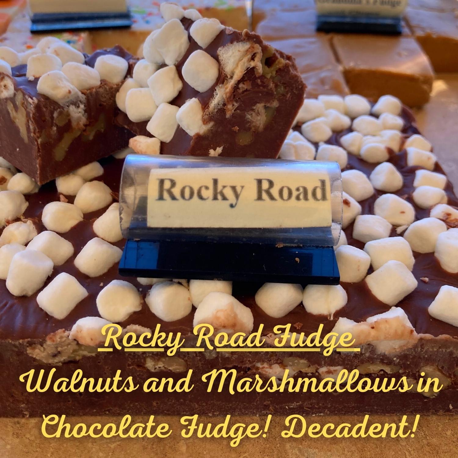 Rocky Road Fudge _ Walnuts and Marshmallows in Chocolate Fudge! Decadent!