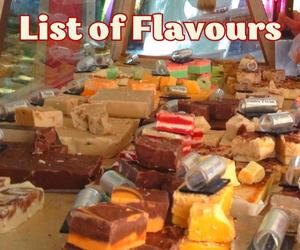 Beaver House Fudge List of Flavours
